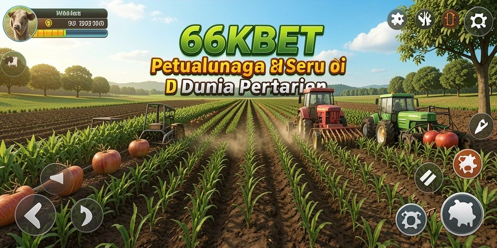 Tampilan gameplay 66KBET dengan aktivitas pertanian yang seru.