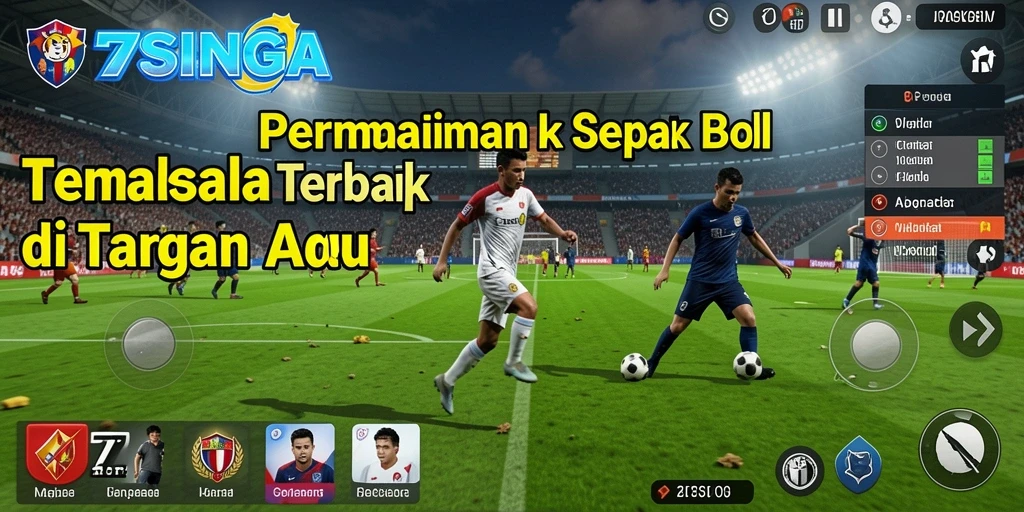 Tampilan gameplay <strong>77SINGA</strong> yang menegangkan dengan aksi sepak bola seru.