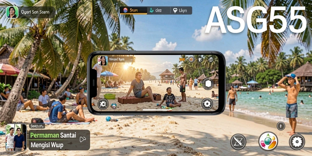 Tampilan gameplay santai ASG55 yang menghibur.
