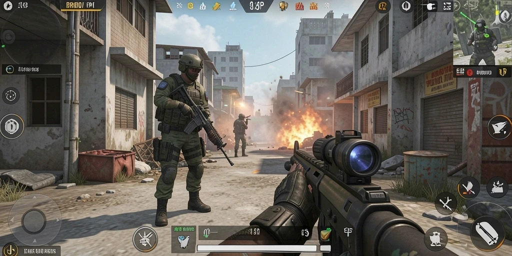Gameplay penuh aksi di BROJP dengan grafis memukau.