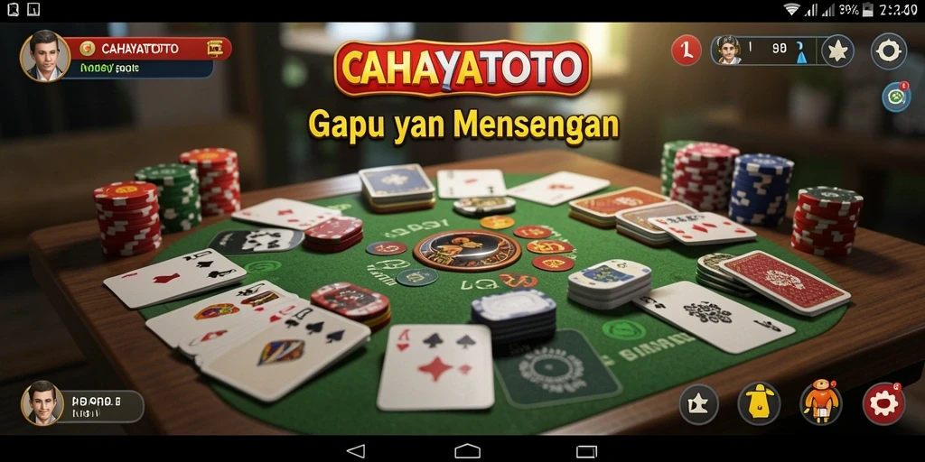 Tampilan gameplay seru dalam CAHAYATOTO bermain Gaple.