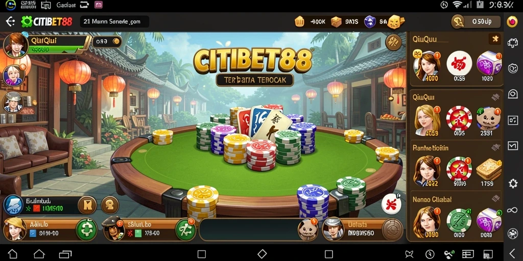 Screenshot gameplay QiuQiu CITIBET88 yang seru dan menarik.