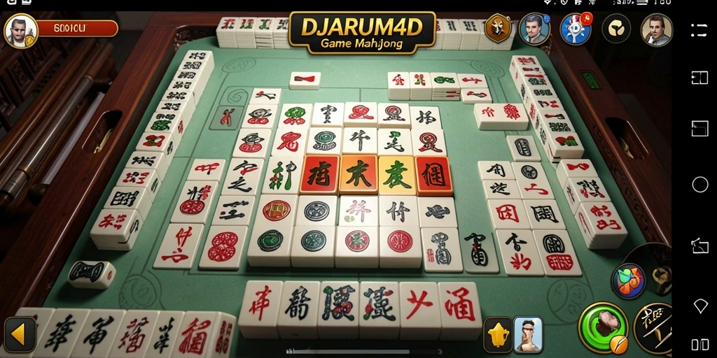Tangkapan layar DJARUM4D menunjukkan gameplay Mahjong yang menarik.
