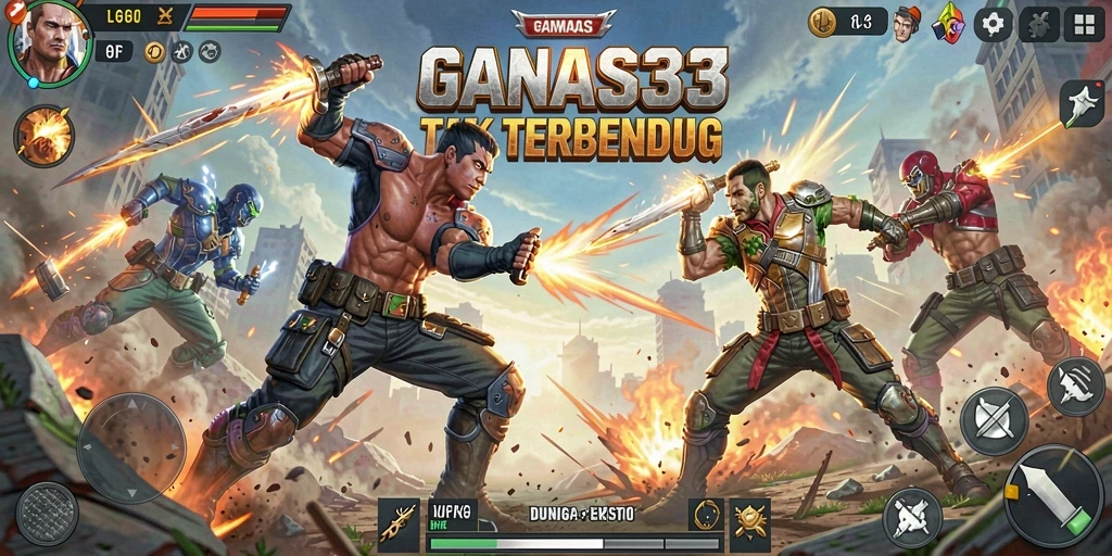 Screenshot menunjukkan aksi intens di dalam petualangan GANAS33.