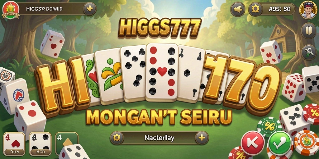 Tangkapan layar yang menunjukkan gameplay seru HIGGS777 di Domino.