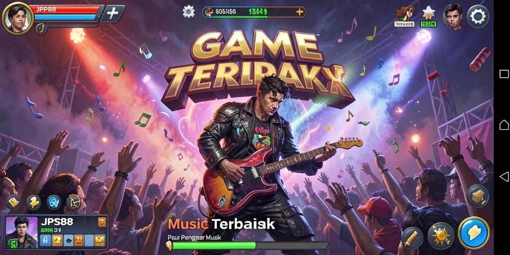 Screenshot gameplay JPS88 menunjukkan pengalaman bermain musik yang seru.