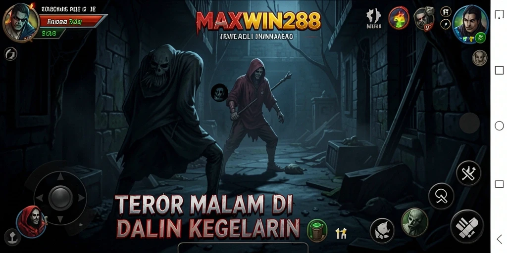 Tampilan gameplay menegangkan di dunia penuh kegelapan MAXWIN288.