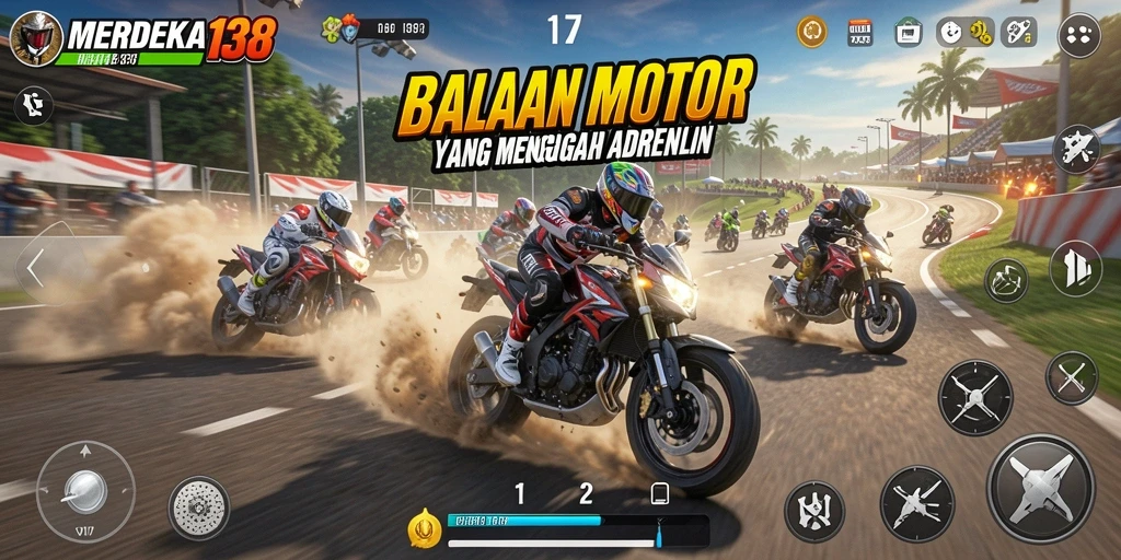 Gameplay seru dari balapan motor di MERDEKA138.