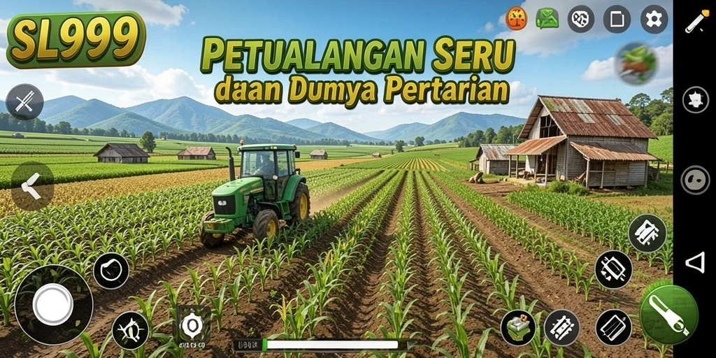 Gameplay menarik dan penuh warna dari SL999 yang menampilkan aktivitas bertani.