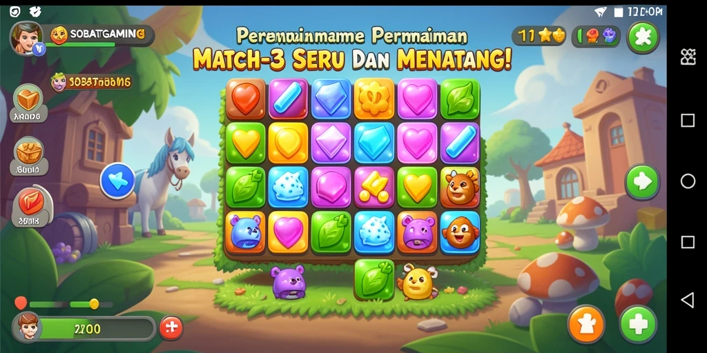 Tangkapan layar menunjukkan gameplay seru SOBATGAMING yang penuh warna.