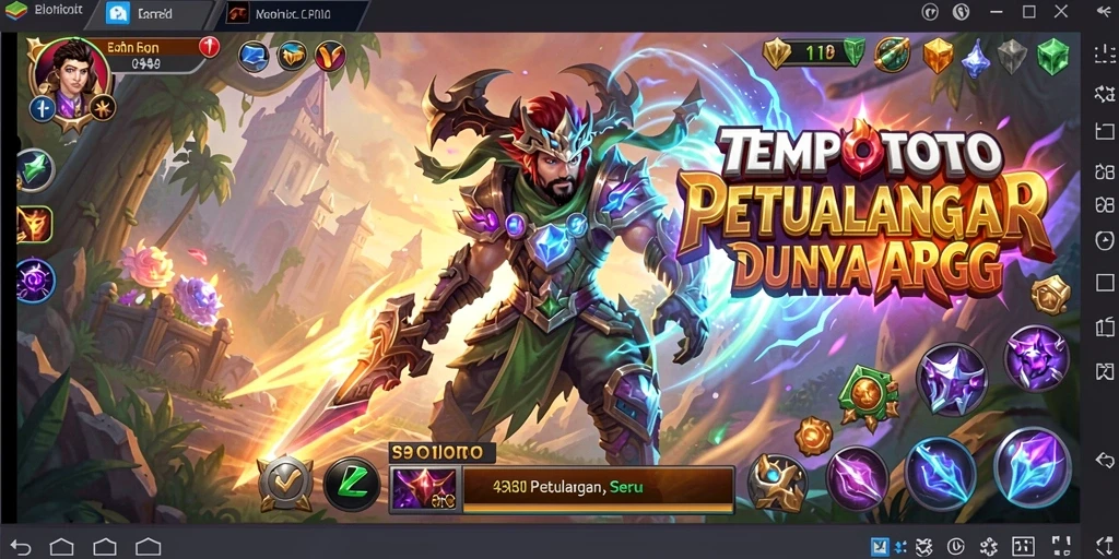 Tangkapan layar menunjukkan pertarungan seru dalam game TEMPOTOTO.